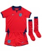 Anglie Harry Kane #9 Venkovní dres pro děti MS 2022 Krátký Rukáv (+ trenýrky)